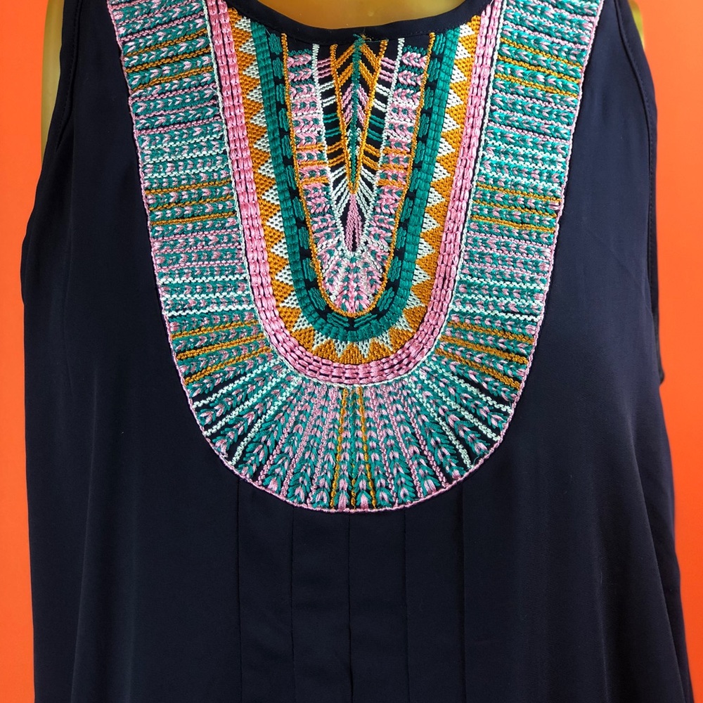 Thyme and Honey boho dress Navy sz L
